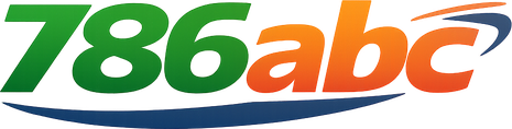 786abc homepage logo in blue grey theme